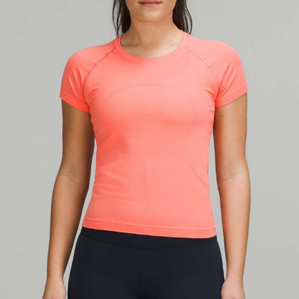 lululemon athletica Coral Short Sleeve Scoop Neck Tee